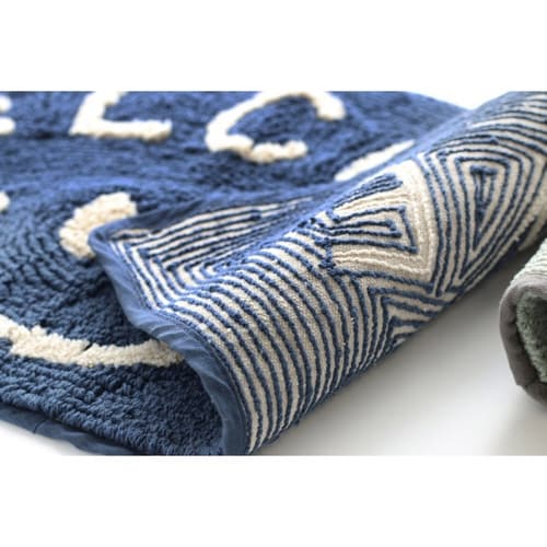 玄関マット 室内用 35×70cm ネイビー