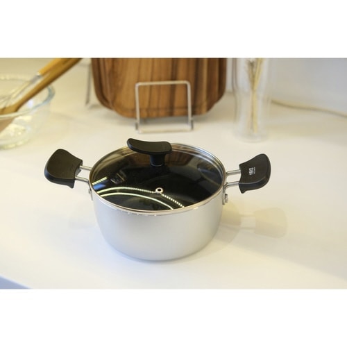 両手鍋 18cm IH対応 チーノ フッ素加工