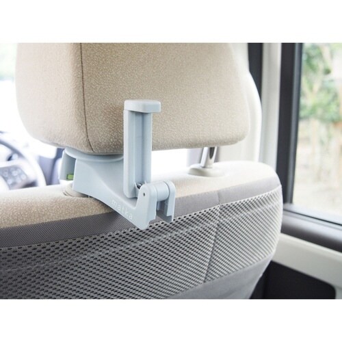 スマホホルダー 車 ヘッドレストフック グレー