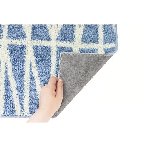 トイレマット 55×60cm ナチュラル ブルー