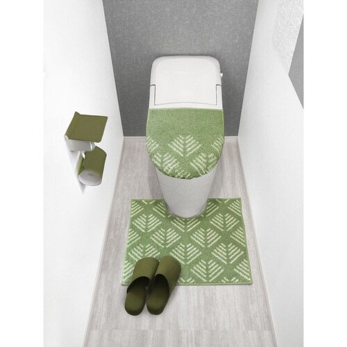 トイレマット 55×60cm ナチュラル グリーン