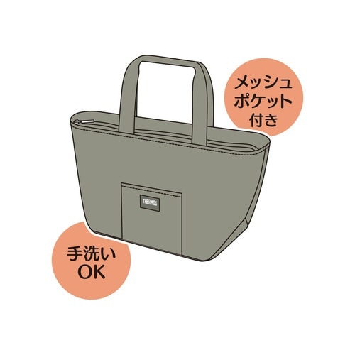 ランチバッグ 保冷 サーモス カーキ×2