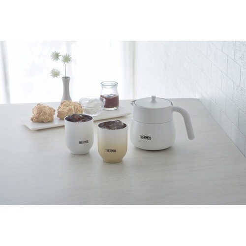 サーモス ティーポット 真空断熱 ライトグレー