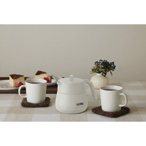 サーモス ティーポット 真空断熱 ライトグレー