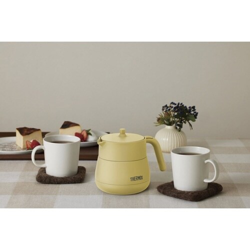 サーモス ティーポット 真空断熱 ベージュ