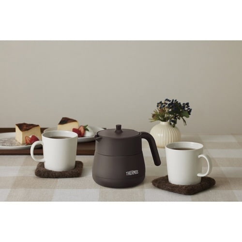 サーモス ティーポット 真空断熱 ブラウン