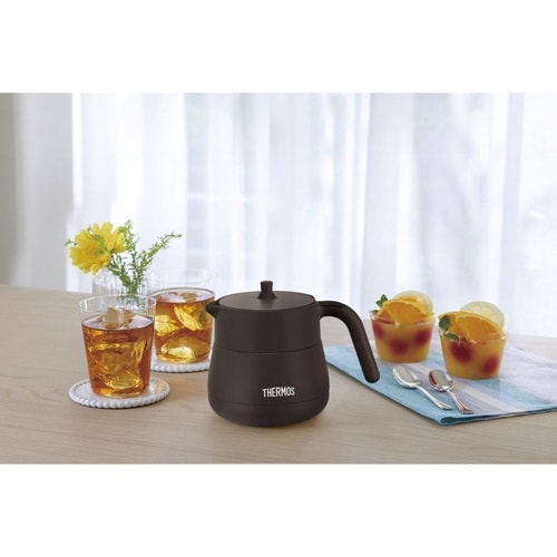 サーモス ティーポット 真空断熱 ブラウン