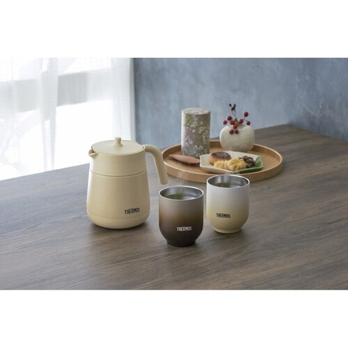 サーモス ティーポット 真空断熱 ベージュ