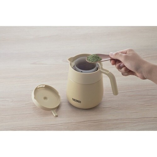サーモス ティーポット 真空断熱 ベージュ