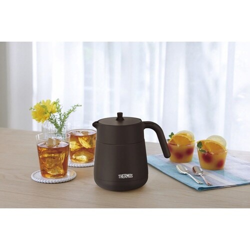 サーモス ティーポット 真空断熱 ブラウン