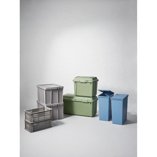 収納ボックスBASKETワークインMグレー×2