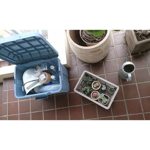 収納ボックスBASKETワークインMグレー×2