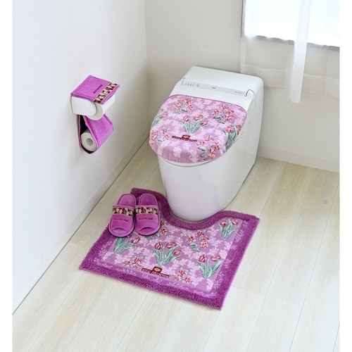 トイレマット 58×63cm ピンク×2