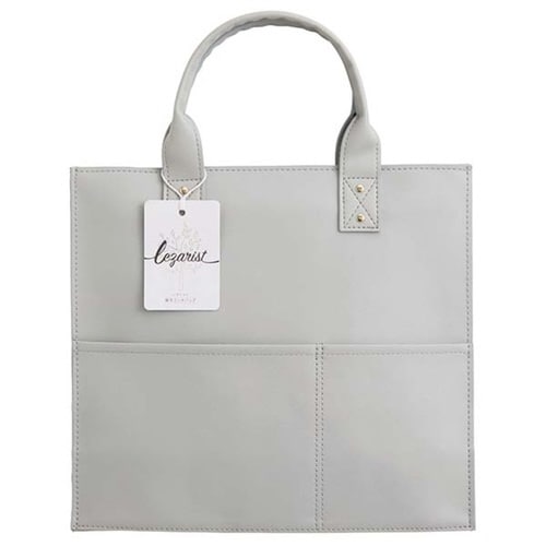 ランチバッグレザリスト保冷おしゃれグレー×2