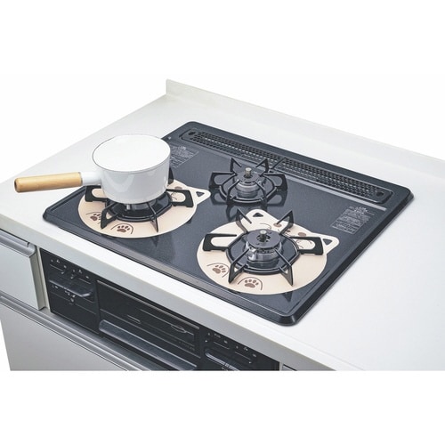 ガスマット ガラストップガスコンロ用 ネコ