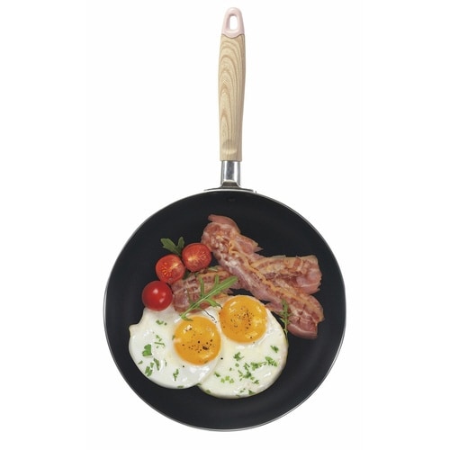 フライパン 26cm IH対応 フッ素加工 ピンク