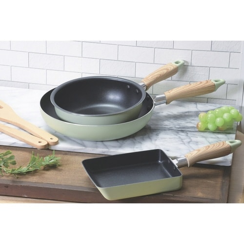 雪平鍋 18cm IH対応 フッ素加工 グリーン