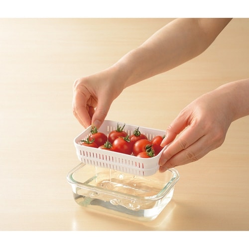 電子レンジ調理器 耐熱ガラス角型容器セット L×2