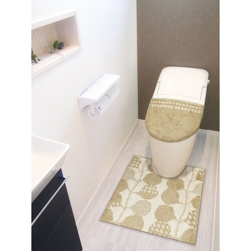 トイレマット 60×60cm ベージュ×2