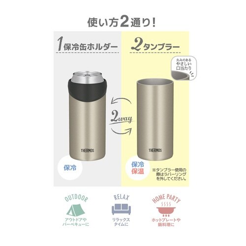 サーモス 缶ホルダー 保冷 ステンレスマット×2