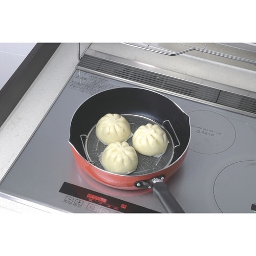 万能蒸し皿 油切りもできるフライパンスチーマー×2