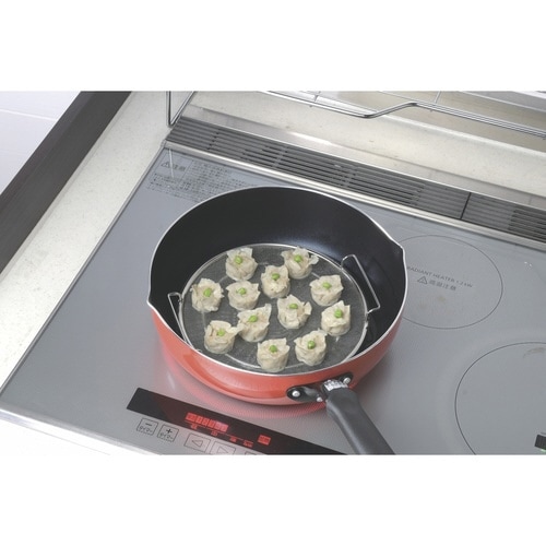 万能蒸し皿 油切りもできるフライパンスチーマー×2