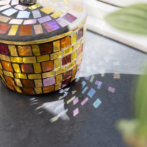 小物入れ 洗面所 モザイク イエロー×2