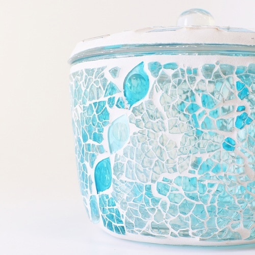 小物入れ 洗面所 モザイク ターコイズ×2