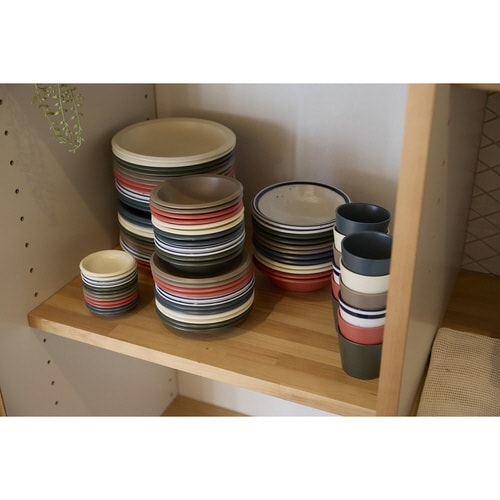 ボウル17cmAirStackラインブルー×2