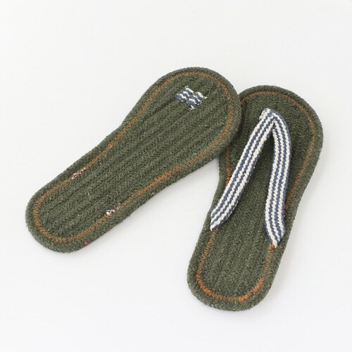 スリッパ コットンサンダル プレーングリーン(S)