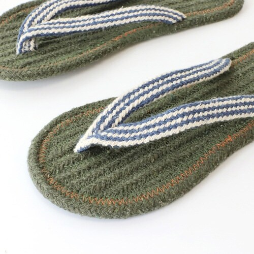 スリッパ コットンサンダル プレーングリーン(S)