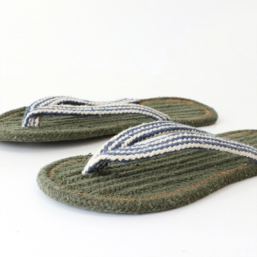 スリッパ コットンサンダル プレーングリーン(S)