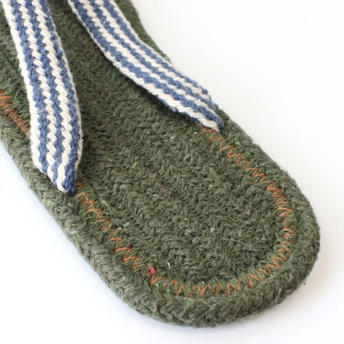 スリッパ コットンサンダル プレーングリーン(S)