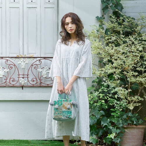 トートバッグ カンバディアパッチ ミントグリーン