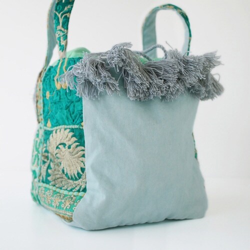 トートバッグ カンバディアパッチ ミントグリーン