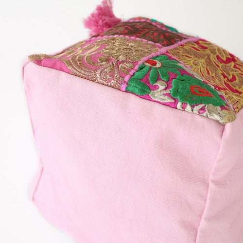 トートバッグ カンバディアパッチ 巾着 ピンク