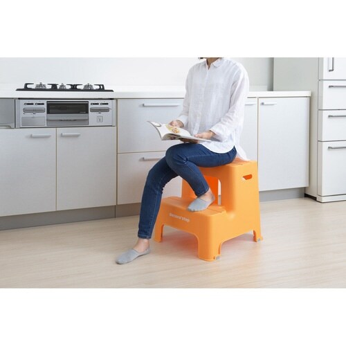 ステップ 踏み台 幅43.5cm オレンジ