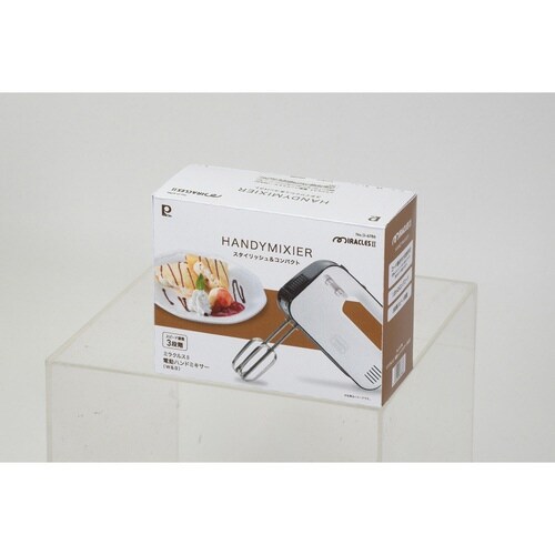 電動ハンドミキサー 3段階スピード調整 ホワイト