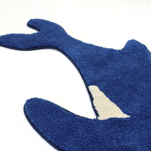 玄関マット 50×120cm 室内 ロング クジラ