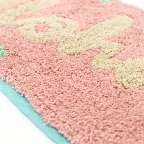 玄関マット 29×53cm 室内 サンダル ピンク