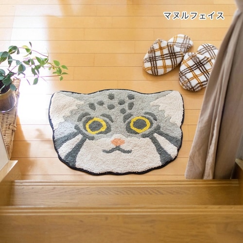 玄関マット 40×50cm 室内 ねこ マヌルネコ