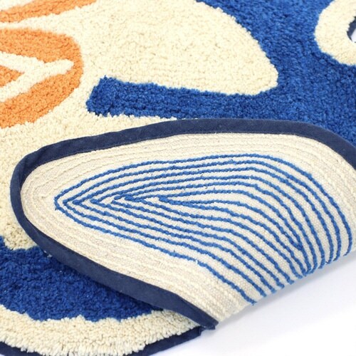 玄関マット 62×65cm 室内 ネイビー