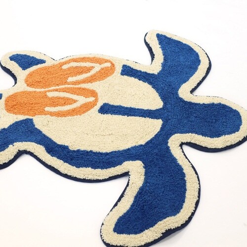 玄関マット 62×65cm 室内 ネイビー