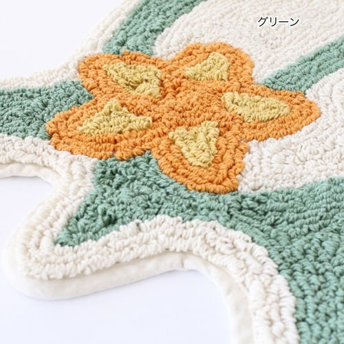 玄関マット 62×65cm 室内 グリーン