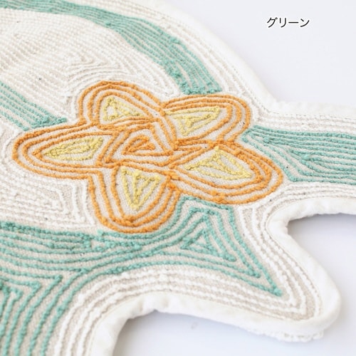 玄関マット 62×65cm 室内 グリーン