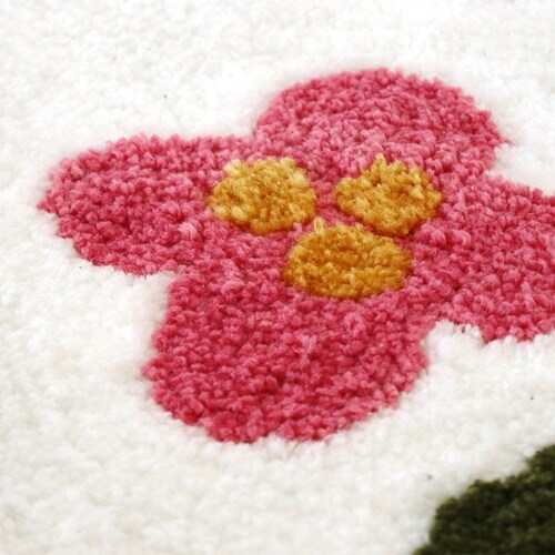 玄関マット 45×48cm 室内 花柄 ブルーム