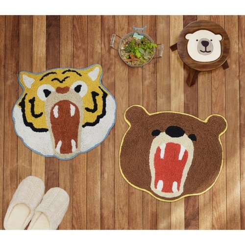 玄関マット 45×51cm 室内 動物 クマ