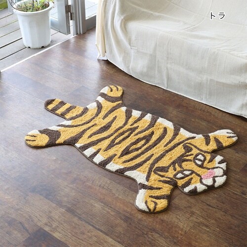玄関マット 83×125cm 室内 トラ