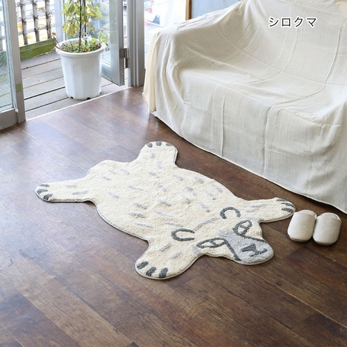 玄関マット 83×125cm 室内 シロクマ