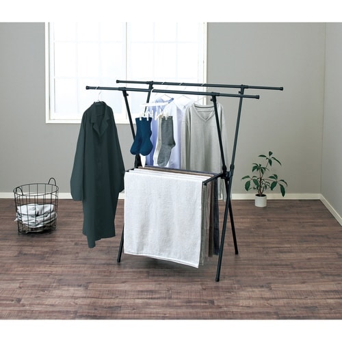 物干し 室内 ブラック ポーリッシュ